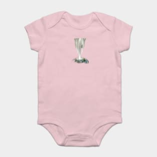 Abstract Design with Swirling white and Translucent Forms Emanating From a Central Point Baby Bodysuit